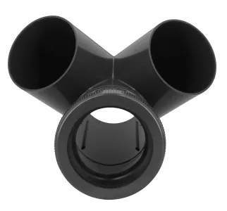 Culotte double d'équerre  Ø 100, FF, 45°