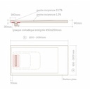 Receveur LinearDrain noir - Receveur souple SolidSoft