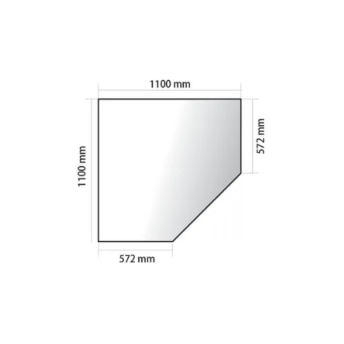 Plaque en verre - 1100x1100x572x572 mm - INVICTA