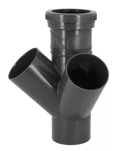 Culotte double d'équerre  Ø 100, FF, 45° - NICOLL