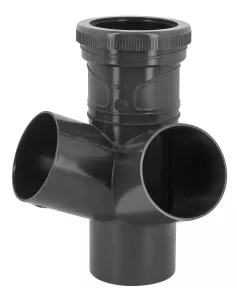 Culotte double d'équerre, Ø 100, FF, 67°30 - NICOLL