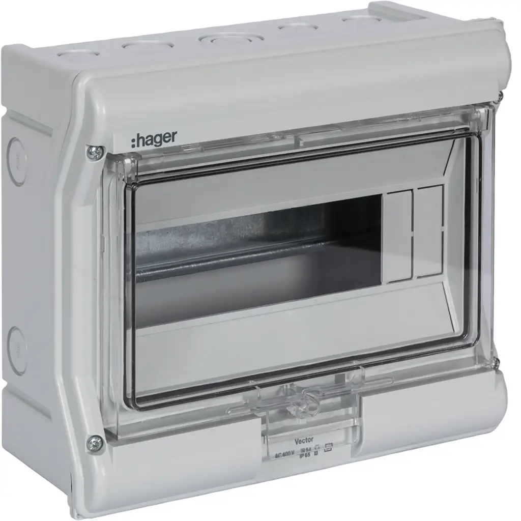 Coffret étanche vector IP55 1 rangée 12 modules h 302mm l 310mm