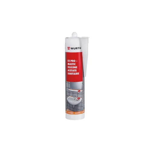 Mastic silicone acétate sanitaire E5 PRO - WURTH