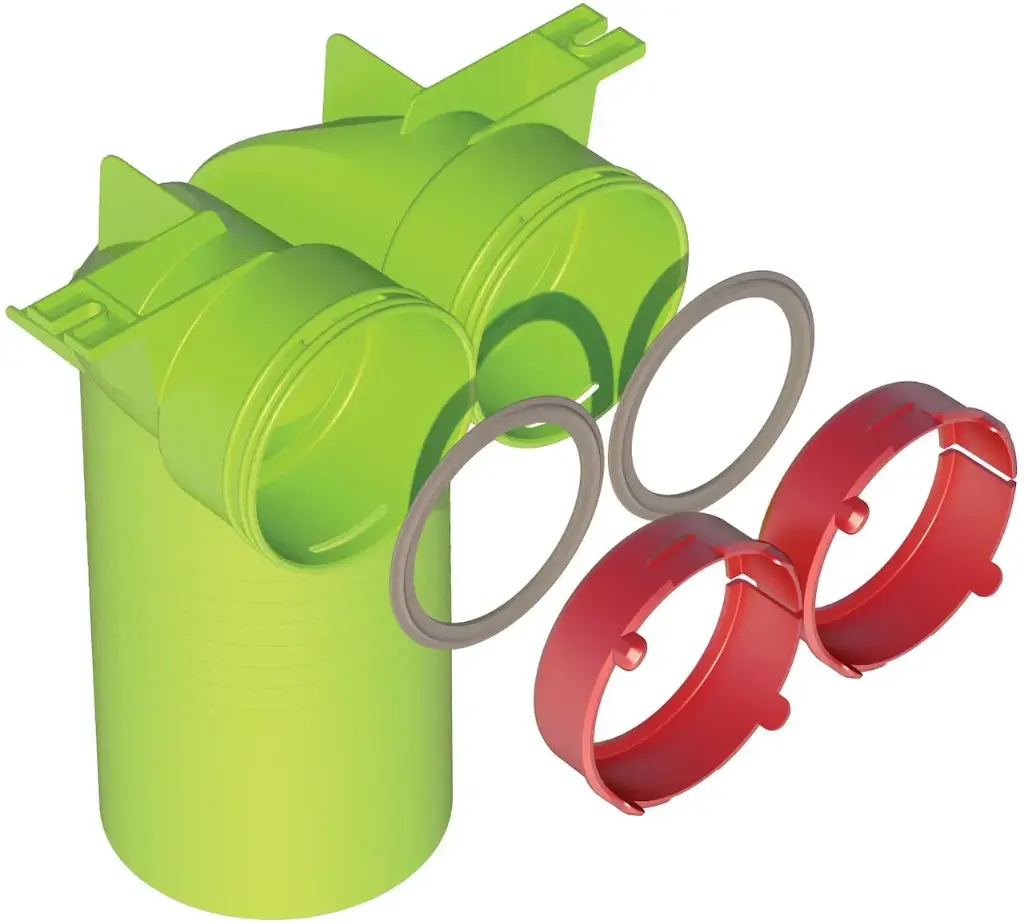 Kit té 90° AE48C circulaire pour bouche D125mm 