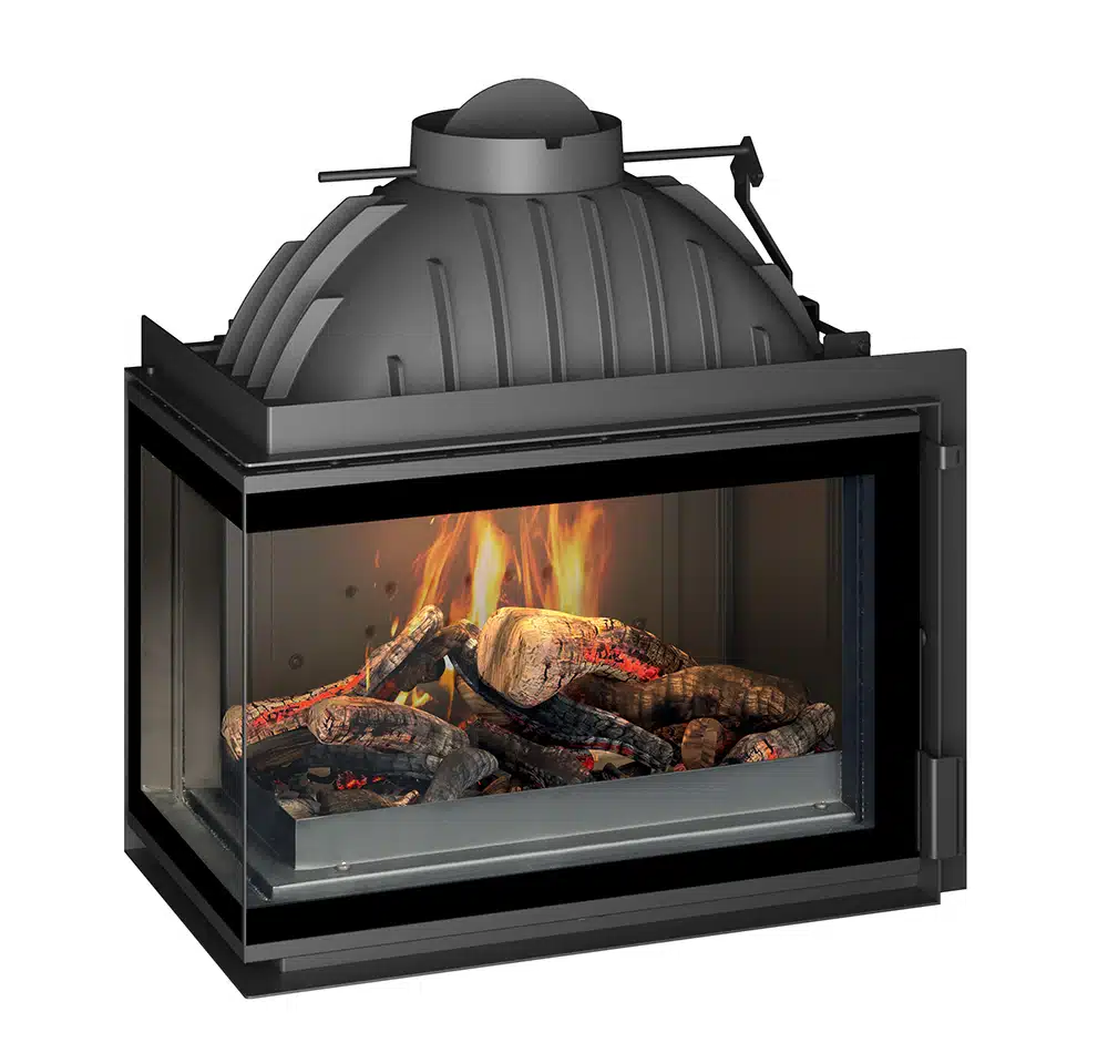 Foyer à bois d'Angle 700 Vitre Gauche - cheminée - INVICTA