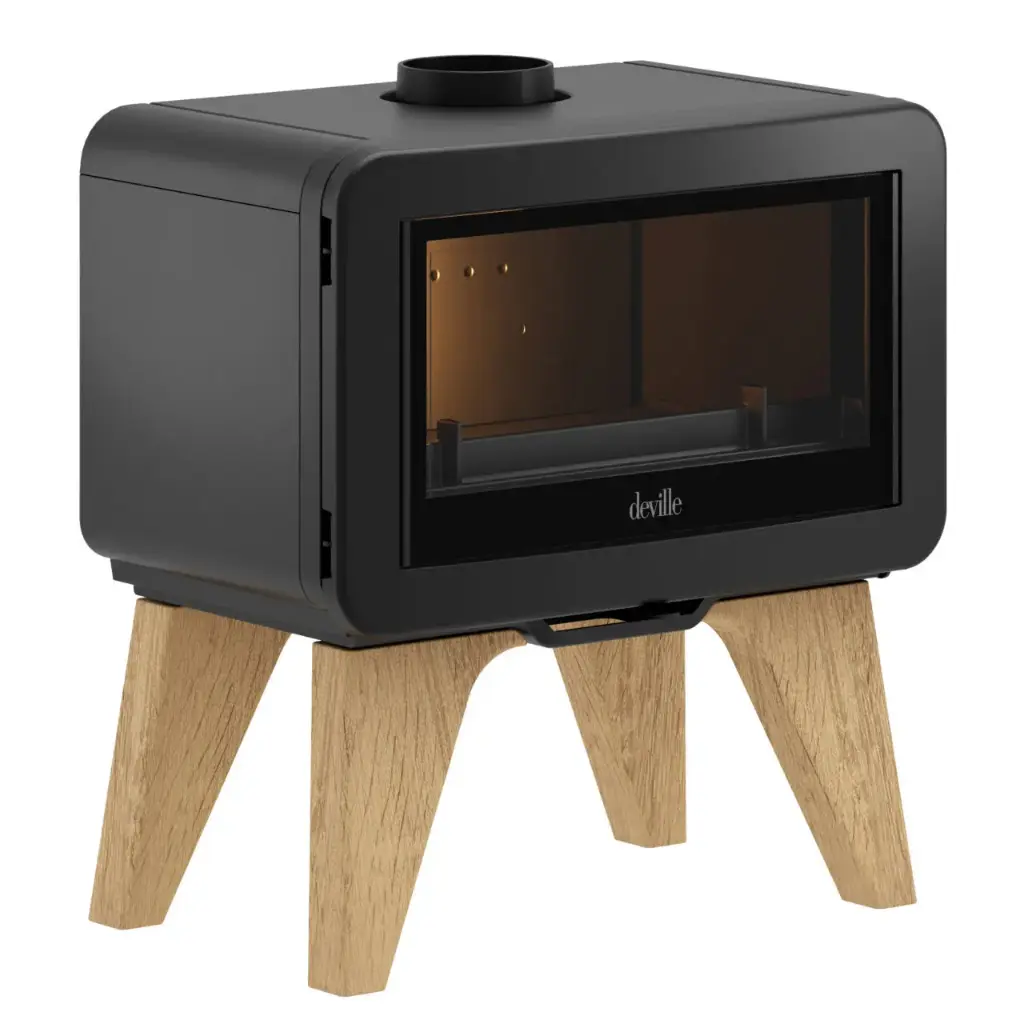 Poêle à Bois PANDA Zen raccordable en Fonte - DEVILLE