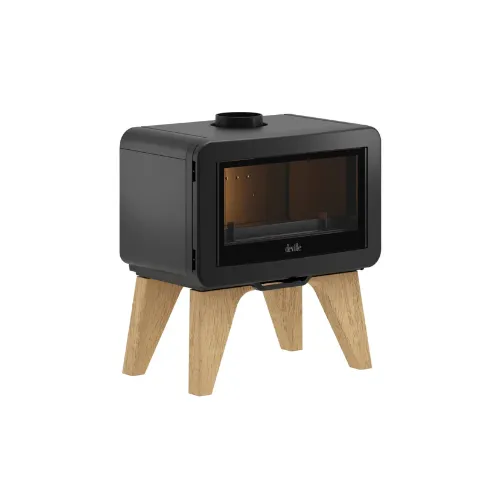 Poêle à Bois PANDA Zen raccordable en Fonte - DEVILLE