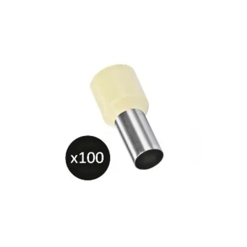 EMBOUT DE CABLAGE SIMPLE BEIGE 16MM² LONGUEUR 12MM