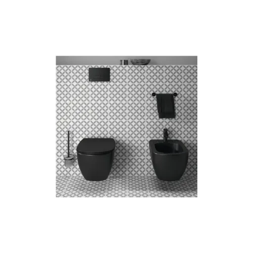 Cuvette WC suspendue + abattant noir mat - Pack FEELING - RAK CERAMICS