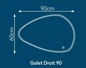 Miroir Led GALET DROIT - PRADEL