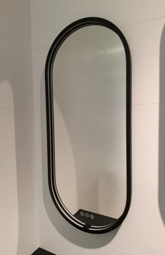 Miroir Led ATELIER BLACK OBLONG 90x40CM - PRADEL