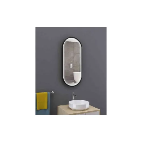 Miroir Led ATELIER BLACK OBLONG 90x40CM - PRADEL