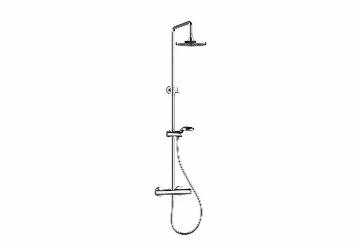 Colonne de douche thermostatique chromée - TIEMME