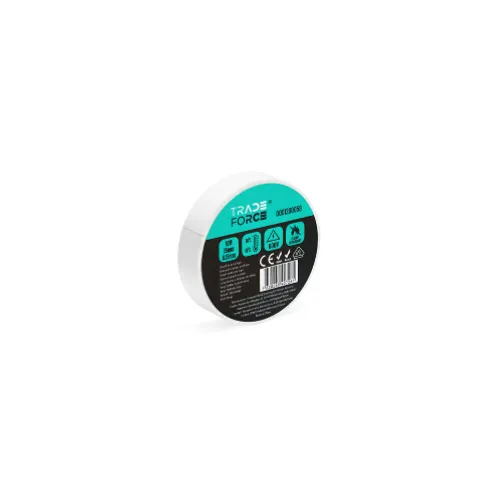 Ruban adhésif PVC blanc 15 mm, Long 10 m - TRADEFORCE
