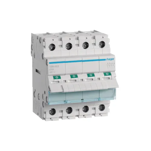 Interrupteur sectionneur 63A 4P 4 modules - HAGER