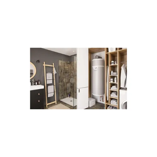 Chauffe-eau thermo.EDEL 150L air, mural, monobloc, émaillé, R290 - INTUIS