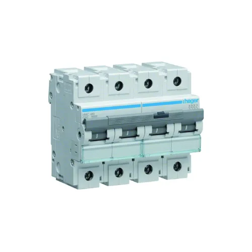 Disjoncteur 80A 4P 15kA Courbe C 6modules - HAGER