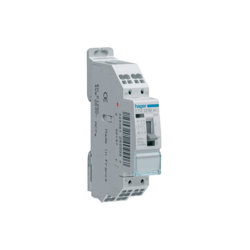 Contacteur Jour-Nuit 20A 2F 1 module - HAGER
