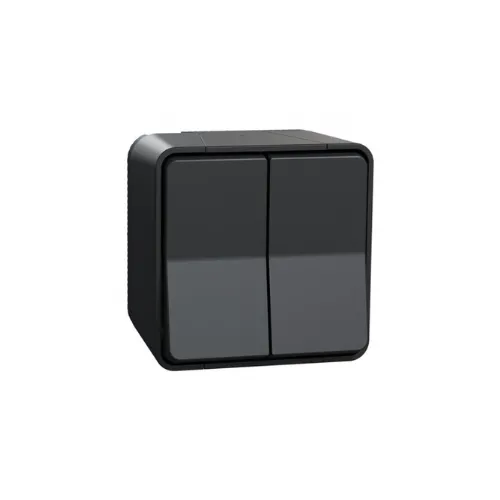 Double va et vient - saillie - Mureva Styl - IP55 IK08 Gris - SCHNEIDER ELECTRIC