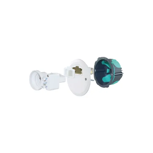 Kit Boite d'applique DCL diam68 RE 2020 +fiche douille DCL E27 NF -  TRADEFORCE