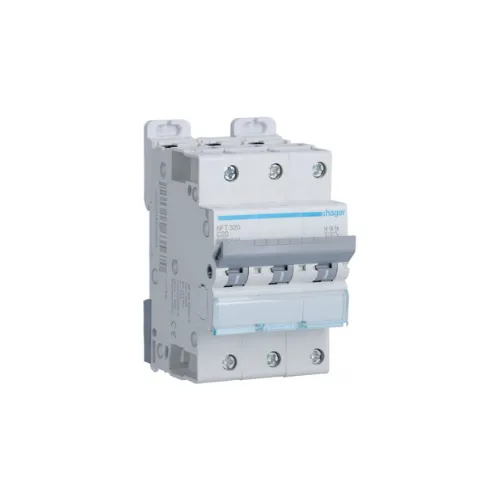Disjoncteur 20A 3P+N 6-10kA Courbe C 3module - HAGER
