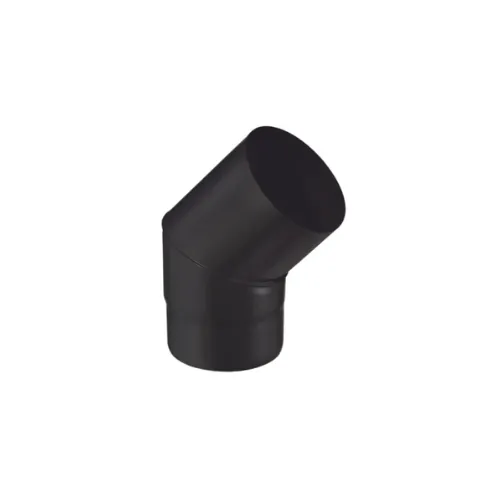 Coude lisse 90° raccordement émail noir mat 1,2 mm Ø150 - JONCOUX