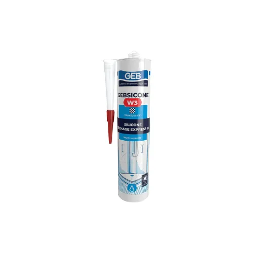 Mastic silicone acétique W3 Blanc 280 ml - GEB
