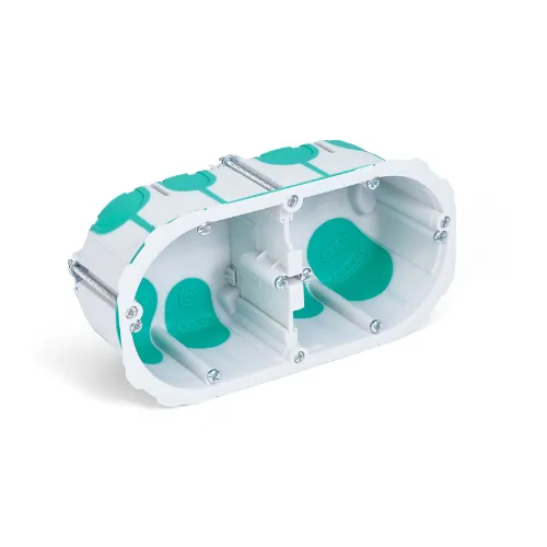 Boite d'appareillage étanche à l'air 2 postes Ø67 prof 50mm - TRADEFORCE