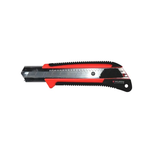 Cutter bimatière avec bouton pression - L190 mm - lame 25 mm