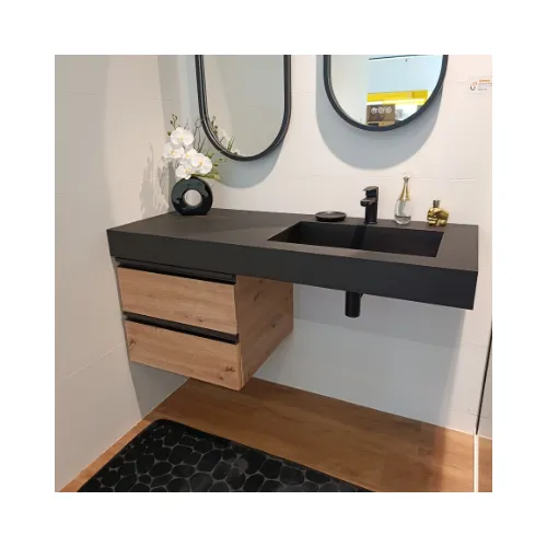 Plan vasque 120 cm Fenix noir EXTENSO - CEDAM