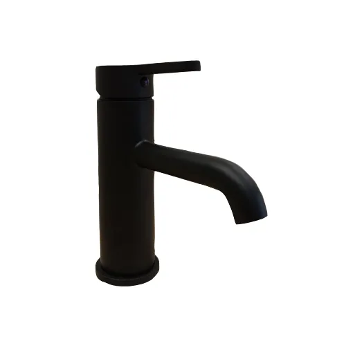 Mitigeur lavabo noir bec court - TIEMME