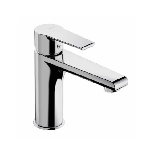 Mitigeur lavabo moyen chromé bec long pour salle de bain - TIEMME