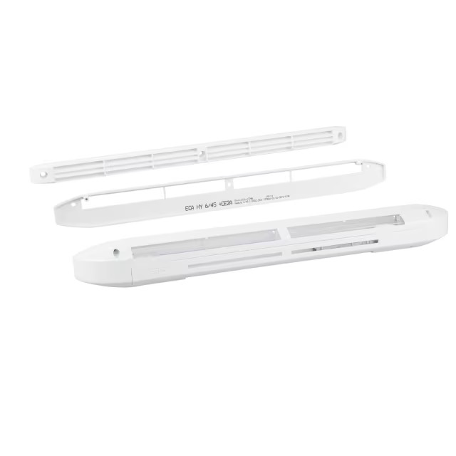 Entrée d'air hygroréglable acoustique, 5/45 m3/h, RAL 9016, réservation 354x12mm