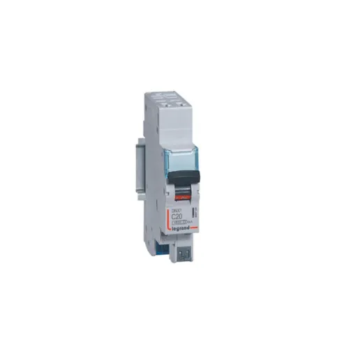 Disjoncteur DNX3 4500 - auto-auto - U+N 230V 20A - 4,5kA - courbe C - 1 module - LEGRAND