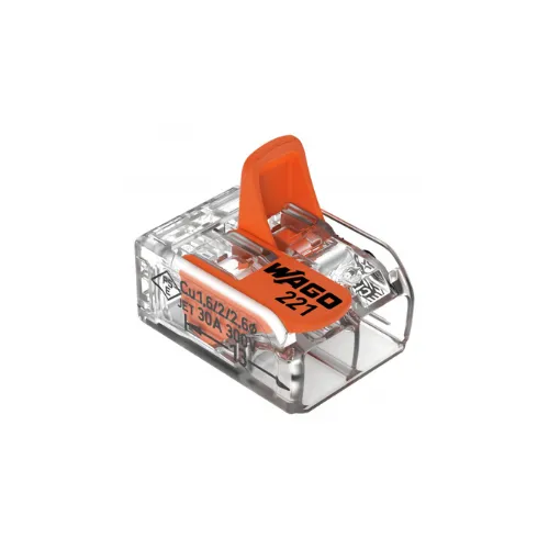  Borne WAGO 221 2x6mm² à leviers souple & rigide