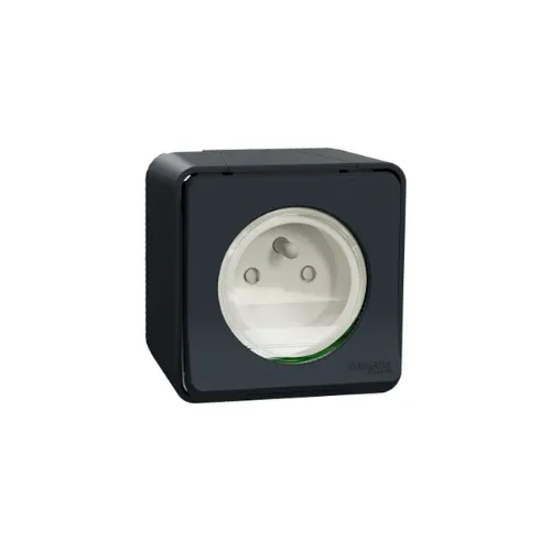 Mureva Styl - Prise courant 2P+T - saillie - IP55 - IK08 - connexion auto - SCHNEIDER ELECTRIC