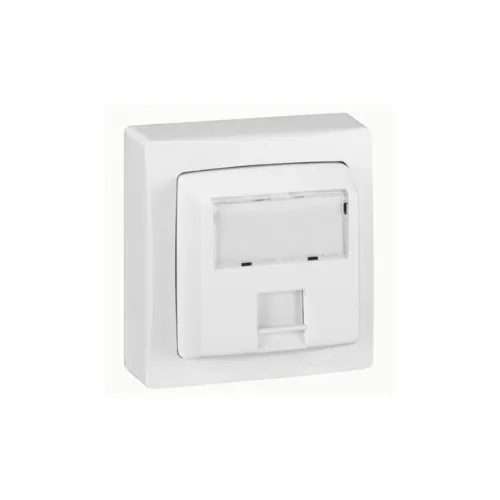 Prise RJ45 catégorie 6 FTP Appareillage saillie complet - blanc