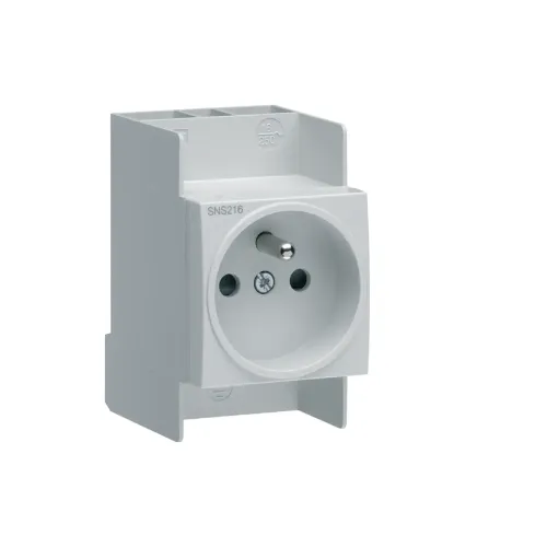 Prise de courant modulaire 16A 2P+T connexion SanVis - HAGER