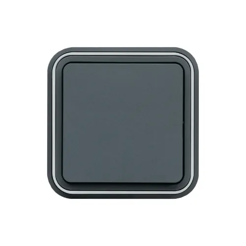 Cubyko interrupteur va-et-vient encastré gris IP55