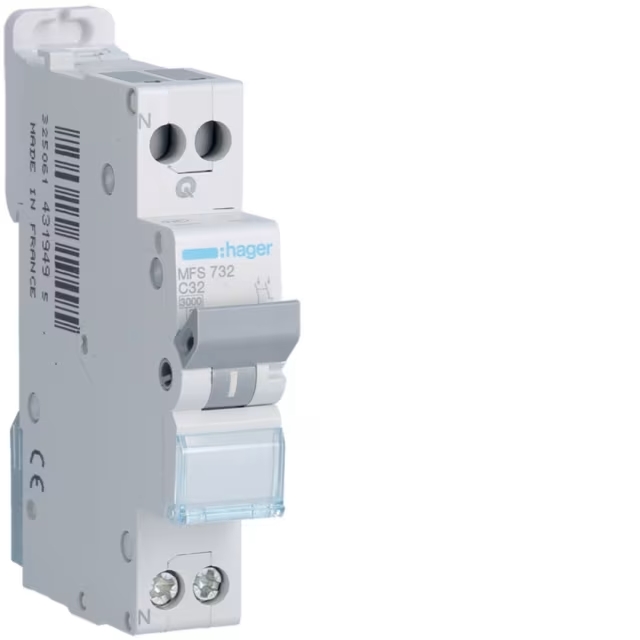 Disjoncteur 1P+N 3kA connexion SanVis 1 Module