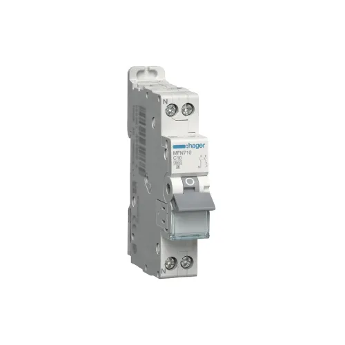 Disjoncteur 1P+N 6-10kA Courbe D 1module - HAGER
